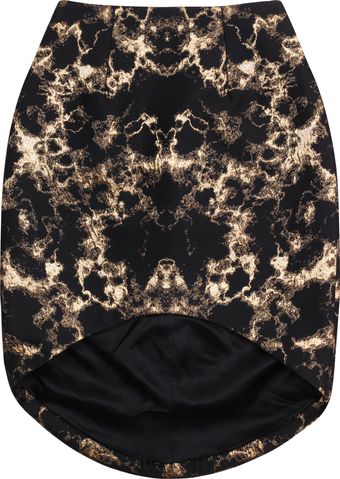 Josh Goot Marble Jacquard Black New Evening Symmetrical Cut Away Skirt - Lyst