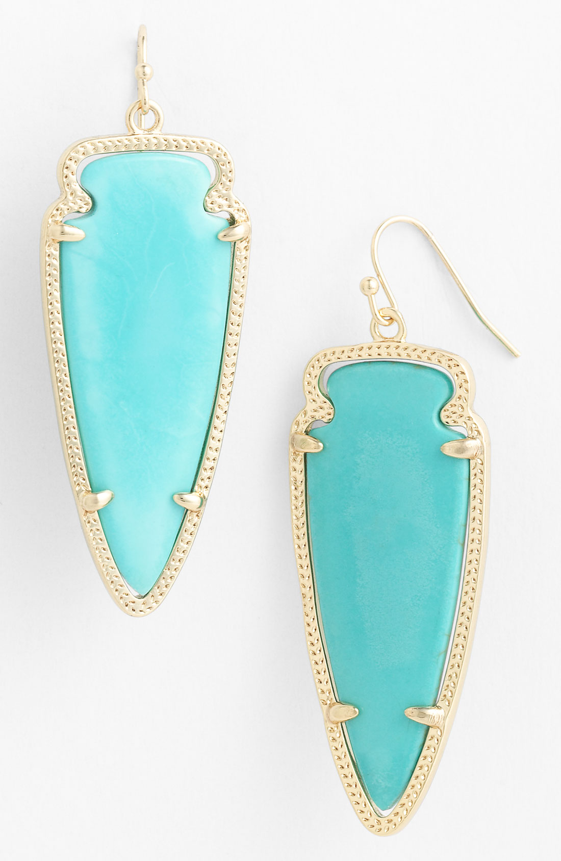 Kendra Scott 'Skylar Spear' Statement Earrings Turquoise in Blue