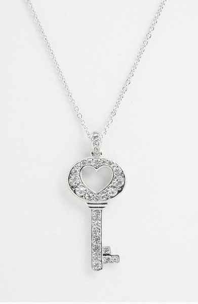 Nadri Boxed Key Pendant Necklace Nordstrom Exclusive in Silver (silver ...