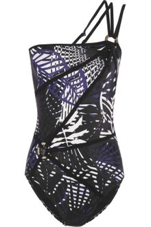 Oscar de la Renta Printed Oneshoulder Swimsuit - Lyst