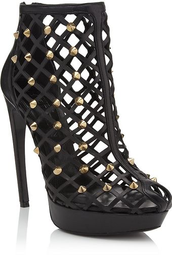 Alexander McQueen Stud Bootie - Lyst