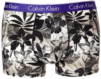 Calvin Klein Tropical Print Trunk - Lyst