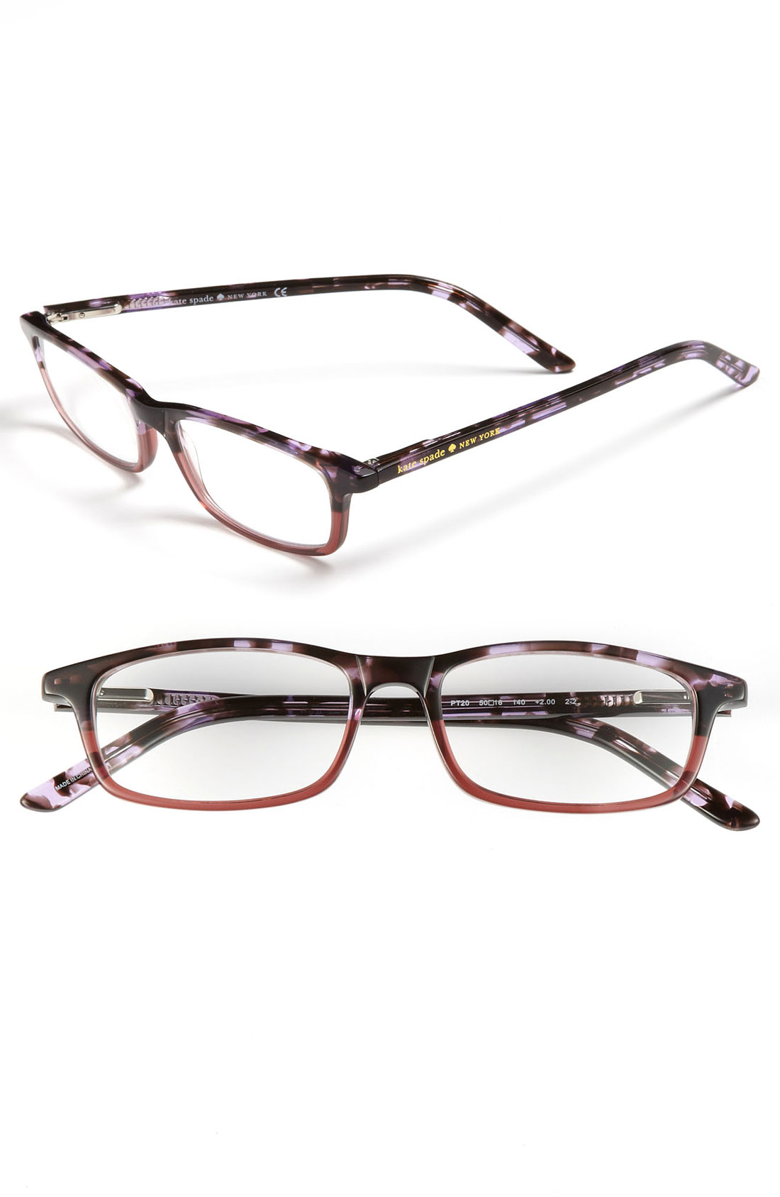 Kate Spade 'Jodie' 48Mm Reading Glasses Purple Tortoise in Purple