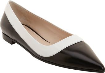 Prada Trimmed Flat - Lyst