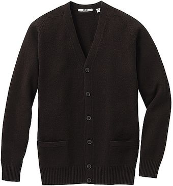 Uniqlo Lambswool V Neck Cardigan - Lyst