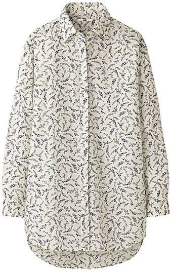 Uniqlo Cotton Lawn Print Long Sleeve Shirt Tunic - Lyst