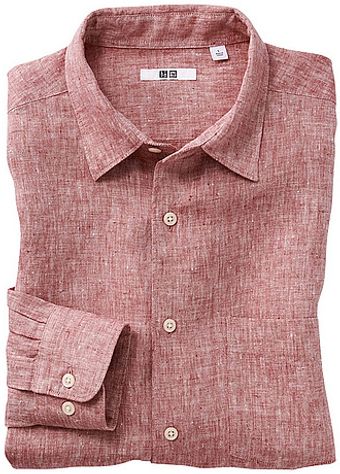 Uniqlo Premium Linen Long Sleeve Shirt - Lyst