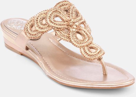 vince camuto rose gold sandals