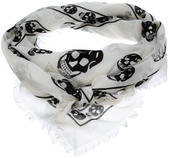 Alexander McQueen Skull Print Scarf - Lyst