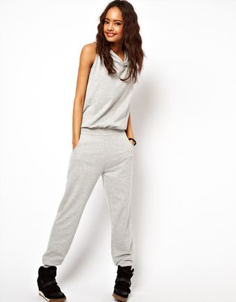 Asos Sleeveless Onesie with Hood - Lyst
