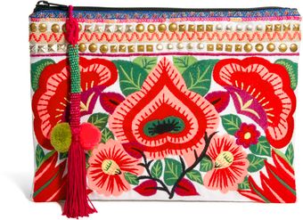 Asos Clutch Bag with Floral Embroidery - Lyst