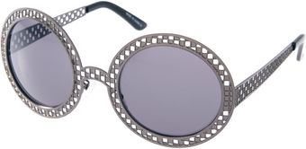 Asos Cut Metal Round Sunglasses - Lyst