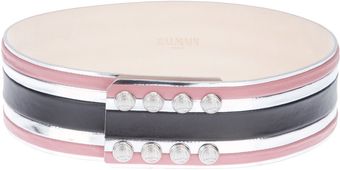 Balmain Contrast Snap Button Belt - Lyst