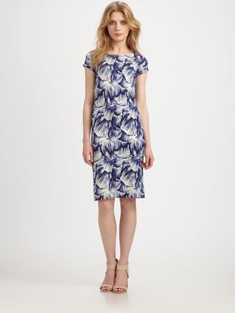 Boss Black Printed Wool Dress - Lyst