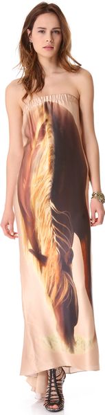 Haute Hippie Horse Strapless Dress - Lyst