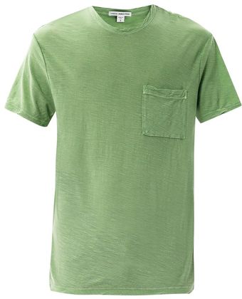 James Perse Slub Pocket Tshirt - Lyst