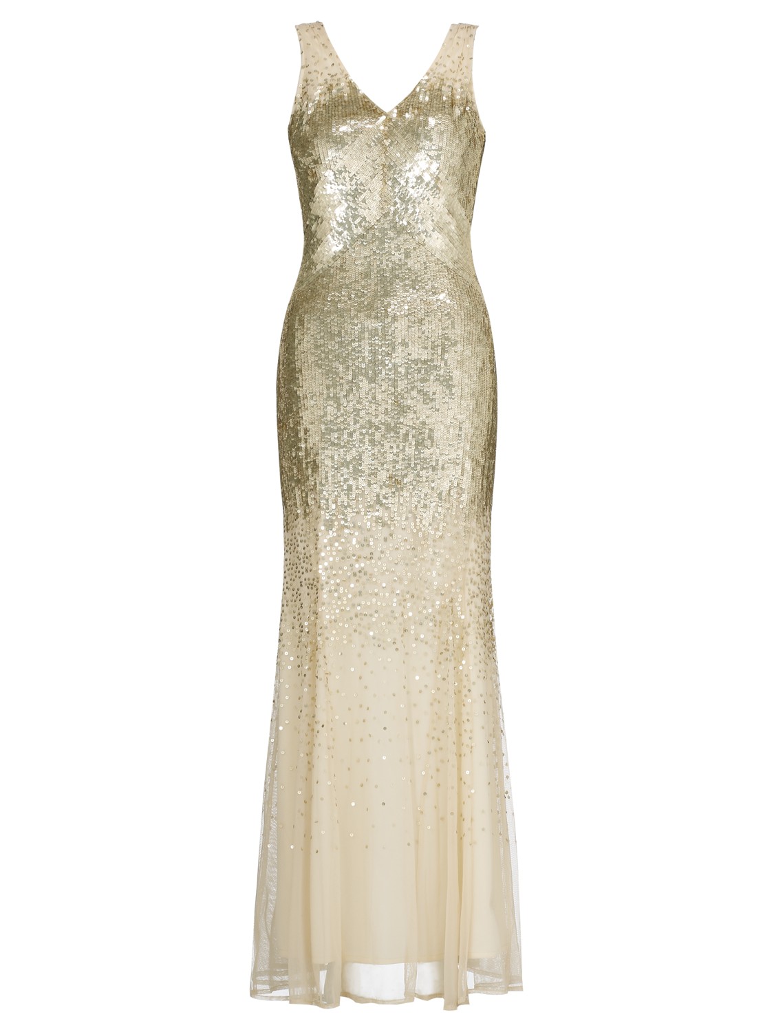 John Lewis Jessica Sequined Maxi Dress in Gold Lyst