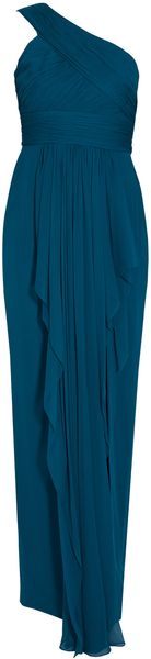 Notte By Marchesa One Shoulder Draped Gown - Lyst