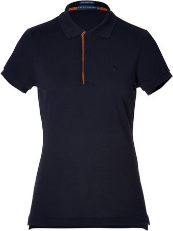 Ralph Lauren Cotton Skinny Fit Polo Shirt in Park Avenue Navy - Lyst