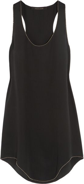 Roberto Cavalli Beadtrimmed Silk Tank - Lyst
