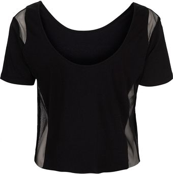 Topshop Isle Of Wight Festival Mesh Crop Tee By and Finally - Lyst