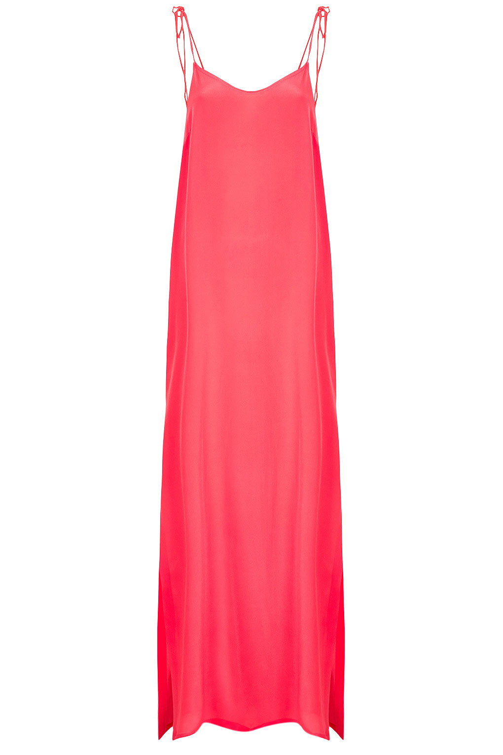 Scoop Back Maxi Slip Dress in Pink (bright pink) Lyst