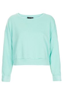 Topshop Crop Sweat - Lyst