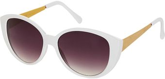 Topshop Metal Arm Cats Eye Sunglasses - Lyst