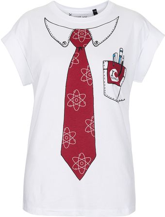Topshop Science Tie Tee - Lyst