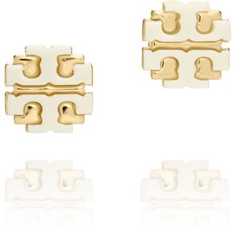 Tory Burch Resin Large T Logo Stud - Lyst