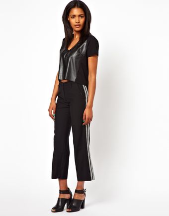 Unconditional Cropped Trousers with Ribbon Detail - Lyst