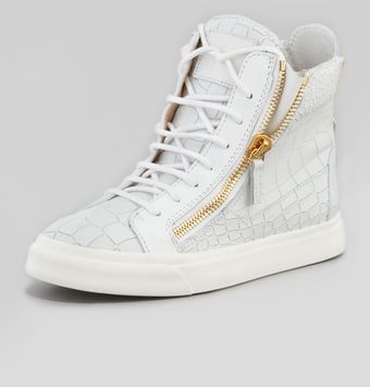 Giuseppe Zanotti Crocembossed Low Top Sneaker - Lyst