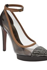 Lanvin Embellished Ankle Strap Pump
