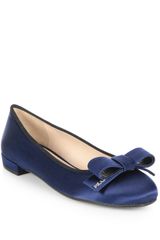  Raso Satin Bow Ballet Flats