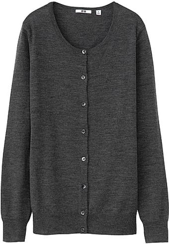 Uniqlo Efm Crew Neck Cardigan Long Sleeve - Lyst