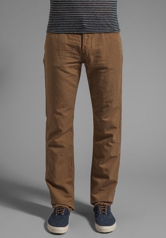 7 For All Mankind Summer Linen Pant in Cognac - Lyst