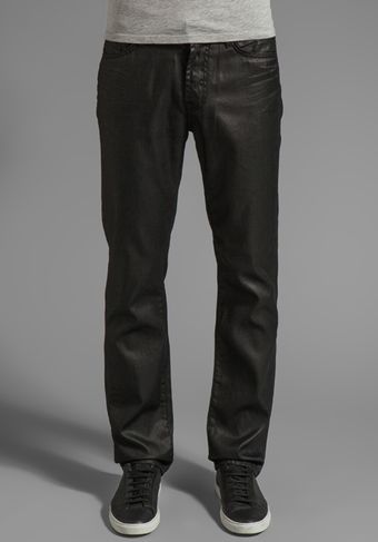 7 For All Mankind Coated Slimmy Slim in Indigo Black - Lyst