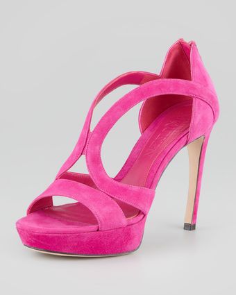 Alexander McQueen Armadillo Lowheel Doublearched Suede Sandal - Lyst