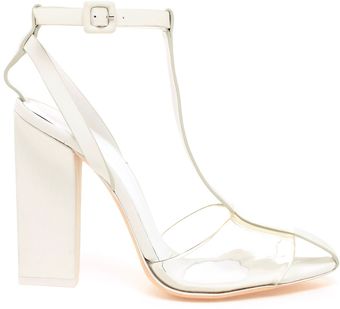 Alexander Wang Agata Glow Tbar Leather Sandals - Lyst