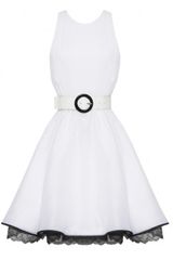 Alice + Olivia Valli Short Ruffle Dress with Belt