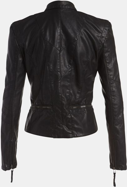 Blank Faux Leather Jacket in Black