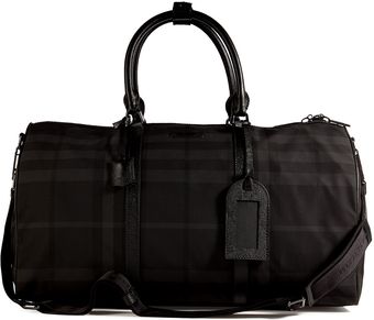 Burberry Fabric Boston 52 Holdall Bag in Checked Black - Lyst
