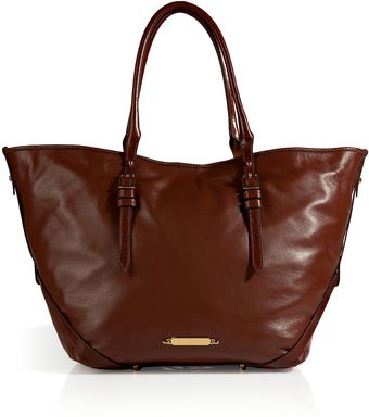 Burberry Bridle Soft Leather Medium Salisbury Tote in Dark Tan - Lyst