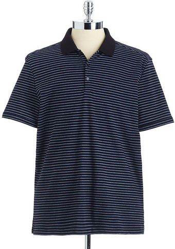 Calvin Klein Striped Liquid Cotton Polo Shirt - Lyst