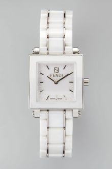 Fendi Square Ceramic Stainless Steel Watch - Lyst