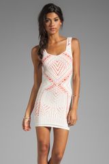  Medallion Slip Dress in White
