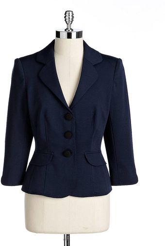 Kay Unger Knit Three Button Jacket - Lyst