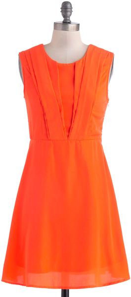 ModCloth Spin Me Bright Round Dress - Lyst