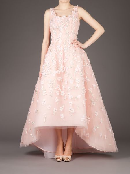 oscar de la renta floral gown