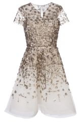 Oscar de la Renta Embellished Cocktail Dress